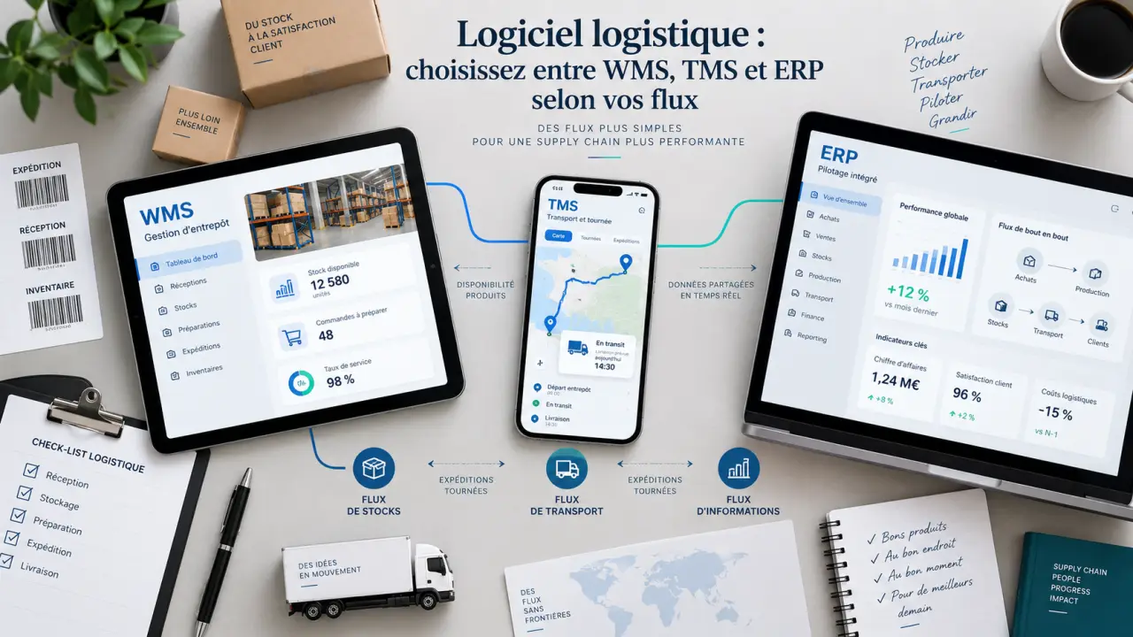 Logiciel logistique : choisissez entre WMS, TMS et ERP selon vos flux