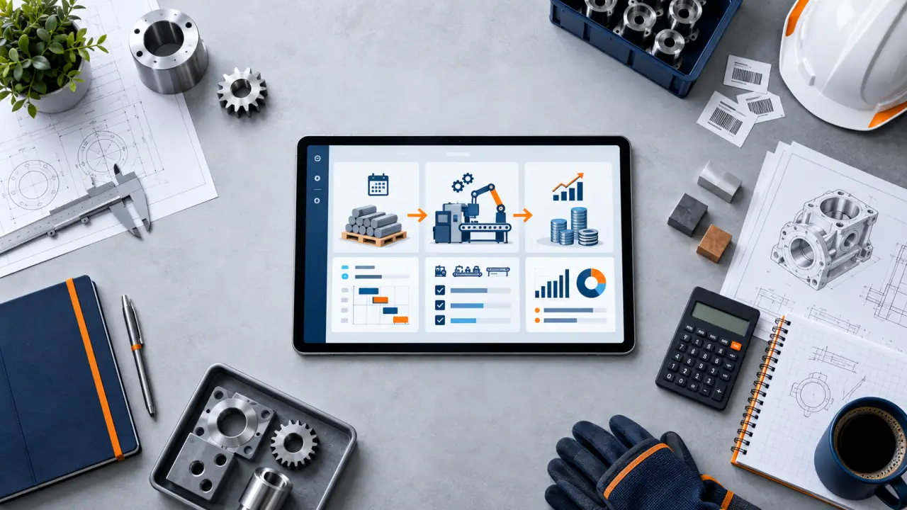 ERP industriel : relier MRP, atelier et coûts pour piloter la production