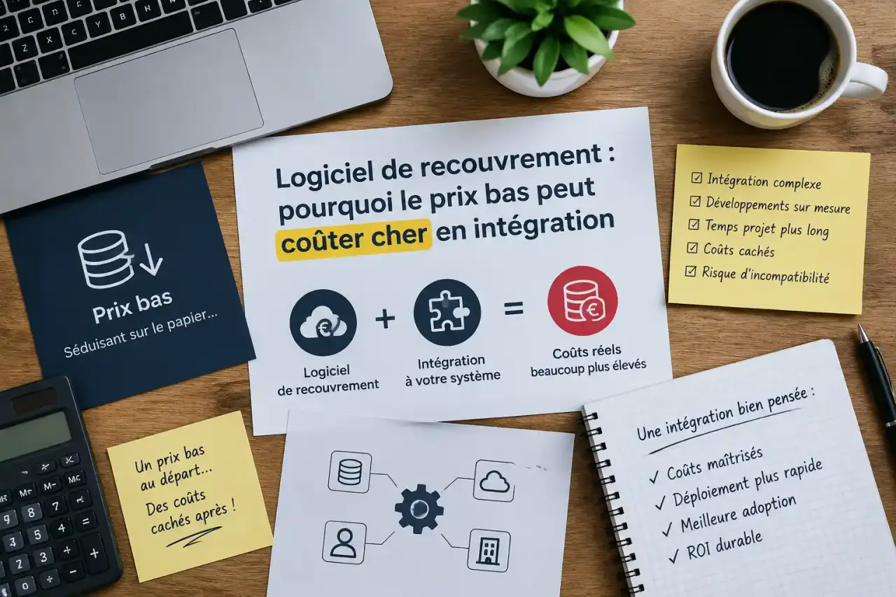 Logiciel de recouvrement : pourquoi le prix bas peut coûter cher en intégration